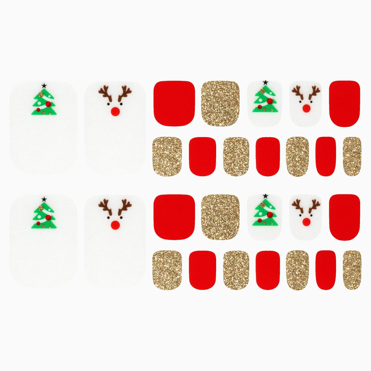 Christmas Glam (Transparent Pedicure)